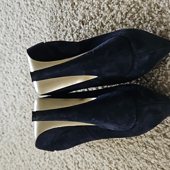 GUC Size 8.5 Navy Blue Suede Gastone Lucioli platform - Picture 6 of 9